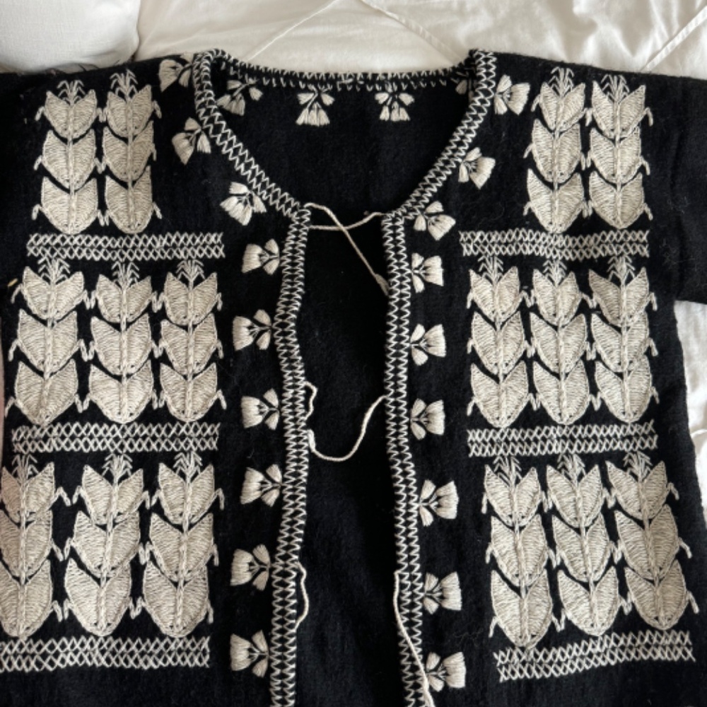 Thevintagejesus embroidered wool jacket sweater - Picture 9 of 11